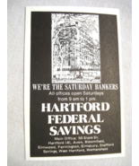 1976 Ad Hartford Federal Savings, Hartford, Ct. We&#39;re The Saturday Bankers - $12.32 CAD