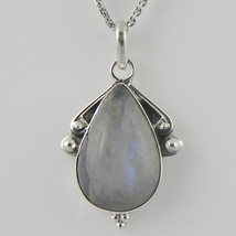 925 Sterling Silver Rainbow Moonstone Gems Handmade Pendant Necklace PSV-1931 - £31.43 GBP+