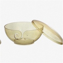 Golden Clear Yarn Nest: Plastic Yarn Bowl for Knitting &amp; Crocheting - Convenient - £41.17 GBP