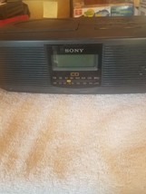 Sony ICF-CD810 AM FM Stereo CD Player, Digital Dual Alarm Clock Radio - $49.38