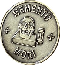 Memento Mori Medallion Skull Hourglass Remember You Must Die Coin - £3.11 GBP