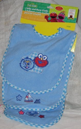Sesame Street Baby Bib and Burpcloth Set - Blue - $3.99