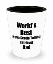 Nova Scotia Tolling Retriever Dad Shot Glass Worlds Best Dog Lover Funny Gift Fo - £10.42 GBP