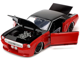 1965 Ford Mustang Custom Red and Black &quot;Bigtime Muscle&quot; Series 1/24 Diec... - $41.84