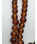 Perline di vetro vintage MARRONE fantasia commercio perline 9,5 mm filo - $573.61 MXN
