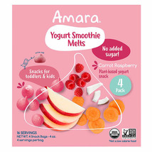 Amara Organic Yogurt Smoothie Carrot Raspberry Melts, 4 (1 oz) bag per box - £20.59 GBP