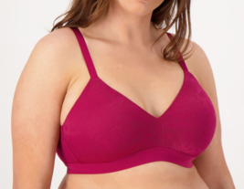 All Worthy Brushed Micro and Lace Bralette Beet Red, X-Large - £13.69 GBP