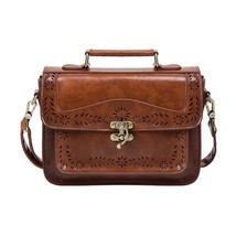 Retro Women Messenger Bag Vintage Satchel Bags Shoulder Briefcase - £55.95 GBP