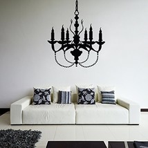 ( 35&#39;&#39; x 31&#39;&#39;) Vinyl Wall Decal Chandelier / Lamp with Candles Art Decor... - £29.03 GBP