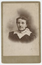 Antique c1880s Cabinet Card Lovely Woman Wearing Pince-Nez Glasses Quakertown PA - £12.51 GBP