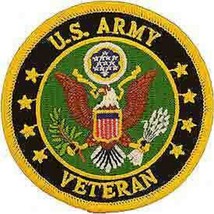ARMY VETERAN 3&quot; EMBROIDERED MILITARY PATCH - £23.53 GBP