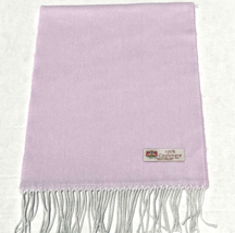 Women&#39;s Winter Warm 100% CASHMERE SCARF Tweed Pink / White Made in England #W107 - £6.92 GBP