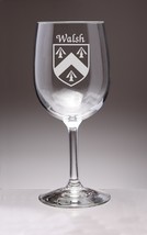 Walsh Irish Coat of Arms Wine Glasses - Set of 4 (Sand Etched) - £53.68 GBP