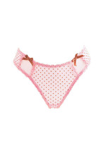 Agent Provocateur Womens Briefs Lace Trim Polka Dots Pink Size S - £38.98 GBP