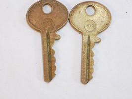 VINTAGE BRASS REPLACEMENT KEY ILCO # 1073 MADE IN USA SET OF 2 - £7.00 GBP