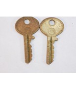 VINTAGE BRASS REPLACEMENT KEY ILCO # 1073 MADE IN USA SET OF 2 - £7.07 GBP