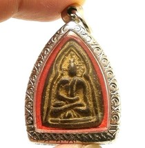 Thai Amulet Pendant Super Rare Lp Boon Buddha In Dharma Shield Magic Jindamanee - £417.38 GBP