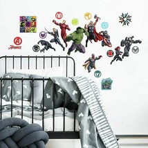 Wall Decals Avengers Peel and Stick 26-Piece Set Kids Bedroom Captain America - £17.07 GBP