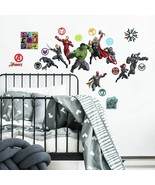 Wall Decals Avengers Peel and Stick 26-Piece Set Kids Bedroom Captain Am... - £16.80 GBP