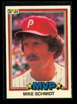 Vintage 1981 Donruss Mvp Baseball Trading Card #590 Mike Schmidt Phillies - £7.58 GBP