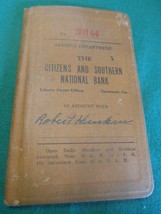 Collectible Bankbook-1941-45 The CITIZENS and SOUTHERN National Bank-Savannah,Ga - £18.15 GBP