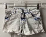 Mossimo Juniors Size 1 Denim Cut Off Frayed Short shorts Light Wash - £8.26 GBP