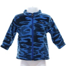 Columbia Baby Boy's Fleece Camo Jacket 6-12 months Blue Black Full Zip EXCELLENT - $21.40
