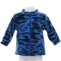 Columbia Baby Boy&#39;s Fleece Camo Jacket 6-12 months Blue Black Full Zip E... - £17.06 GBP