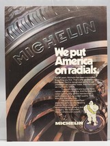 Vintage Ad Stampa Design Pubblicità Michelin Radiale Pneumatici - $27.71