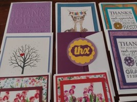Thank You Kindness Handmade Cards w/ Envelopes Textured Set 7 Greetings - £16.04 GBP
