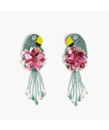 Retro Parrot Beaded Earrings - $51.43 CAD