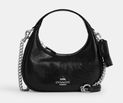 Coach novelty leather Carmen Mini Chain Crossbody Bag ~NWT~ CW036 Black - €151,53 EUR
