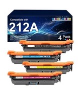 212A Black,Cyan, Magenta, Yellow Toner Cartridges 3 Pack Please Read Des... - $56.09