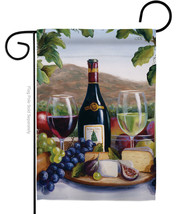 Red White Wine Garden Flag 13 X18.5 Double-Sided House Banner - $19.97