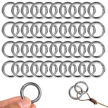 40Pcs Spring O Rings Round Carabiner Snap Clip, 28Mm Zinc Alloy Spring R... - £18.35 GBP