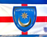 Portsmouth F.C. Football Club Flag White 3x5ft Polyester Banner  - £12.54 GBP