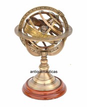 Vintage 8 Inch Brass Armillary Sphere Globe Astrolabe Model Decor x-mas ... - £66.34 GBP