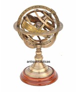 Vintage 8 Inch Brass Armillary Sphere Globe Astrolabe Model Decor x-mas ... - £65.66 GBP