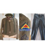 vintage WW2 ARMY dress jacket coat pants tie hat uniform CORPORAL 1940s ... - £149.83 GBP