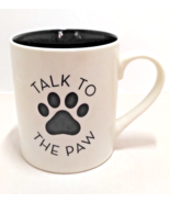 Winifred &amp; Lily Talk To The Paw 16oz LG Coffee Mug White Porcelain With ... - $8.95