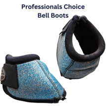 Professional's Choice No Turn Bell Boots Blue Glitter Size Large USED image 3