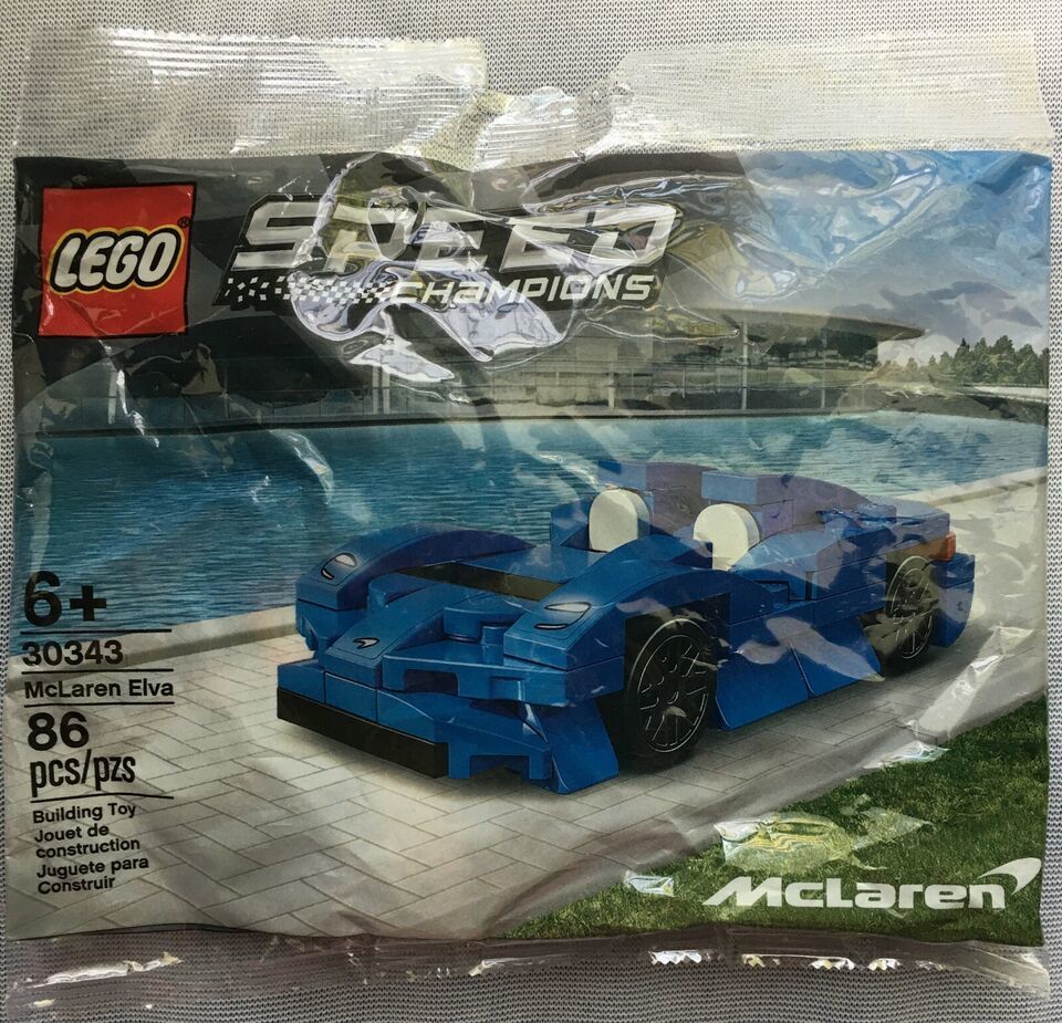 Lego Speed Champions Mclaren Elva Blue - Poly Bag 30343 - New - $9.00