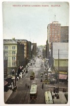 Seattle WA Washington Second Avenue Looking NORTH  Antique Postcard - £7.51 GBP