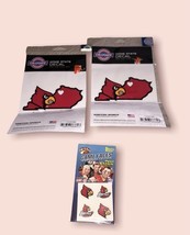 Louisville Cardinals Set Of 2 Peel &amp; Stick Decals &amp; Pack Of Temporary Ta... - $107.30 MXN