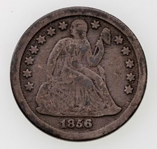 1856-O 10C Seated Dime in Very Good VG Condition, Natural Color w/ Toning - £39.34 GBP