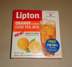 Lipton Ice Tea – Orange Flavor βοxed Tea Mix – Rare Vintage 1960s Or 1970s New - $9.99