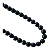 50 Preciosa Opaque Black Jet Czech Druk Boho Glass Smooth Round 8mm Beads - £3.94 GBP