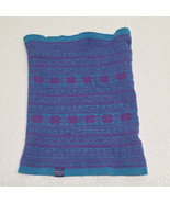 A Northern Story Knit 100% Merino Wool Scarf Neck Warmer Blue Pink Snowf... - $666.58 MXN