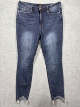 Judy Blue Jeans 15/32 Skinny Fit Distressed Hem Jeans Shark Bite - $487.32 MXN