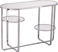 Sei Furniture Maxina Console Table, Polished Chrome - £165.67 GBP